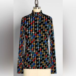 ModCloth Classic and Cozy Turtleneck houndstooths Top